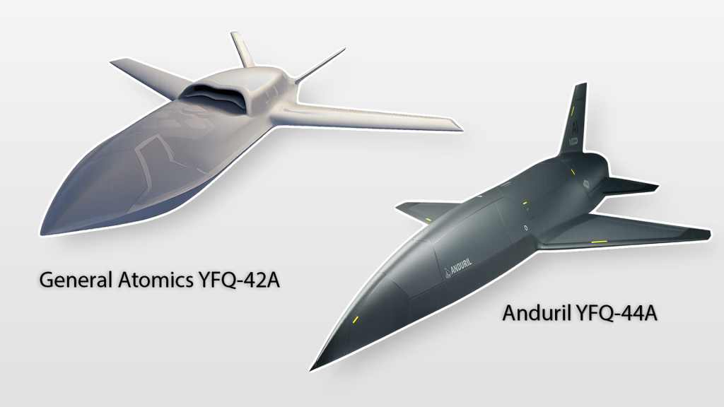 General Atomics YFQ-42A vs Anduril YFQ-44A